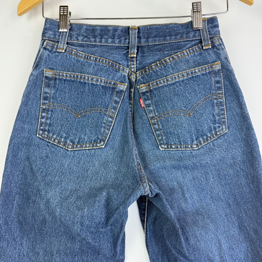 Levis 501 Vintage 80s Straight Leg Jeans Womens 26X27 Blue High Waist Button Fly
